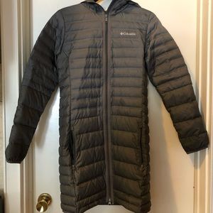 Columbia down jacket long 650 fill